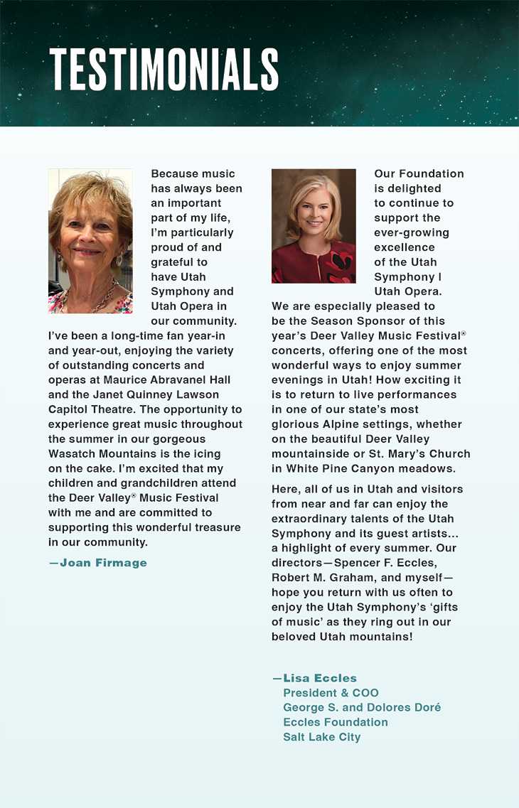 Testimonials for Joan Firmage and Lisa Eccles